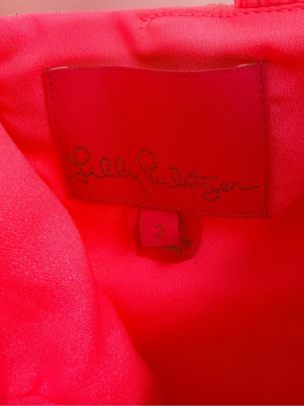 Lilly Pulitzer Hot Pink Ena Stretch Shift Dress 2 Vacation Wedding Guest - Picture 3 of 6